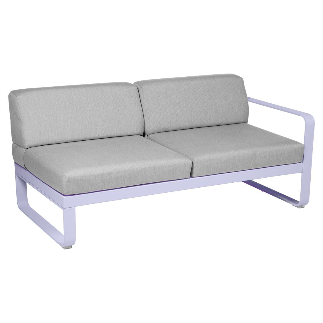 Fermob Bellevie Module droit 2 places Guimauve D1 Gris flanelle 79