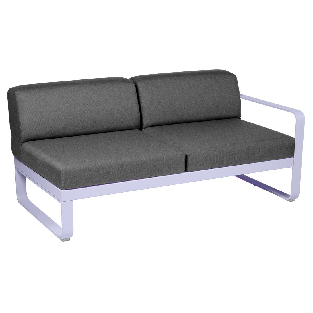 Fermob Bellevie Module droit 2 places Guimauve D1 Gris graphite A3