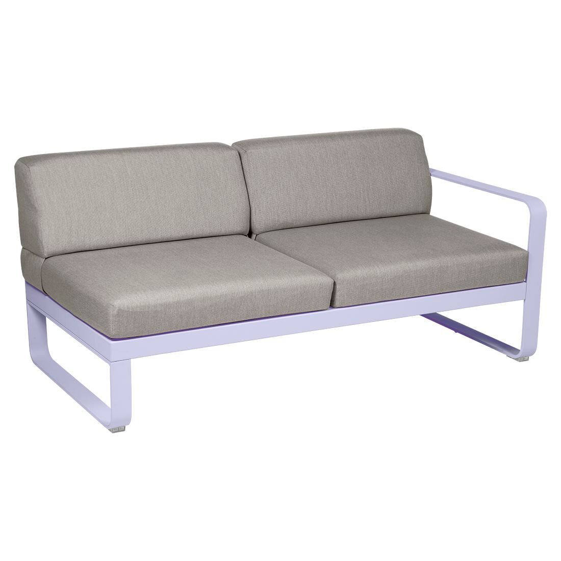 Fermob Bellevie Module droit 2 places Guimauve D1 Taupe grisé B8