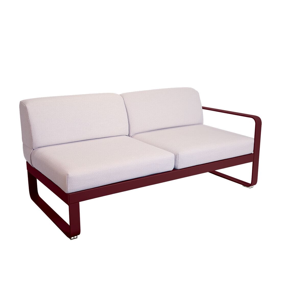 Fermob Bellevie Module droit 2 places Perle Cerise noire B9