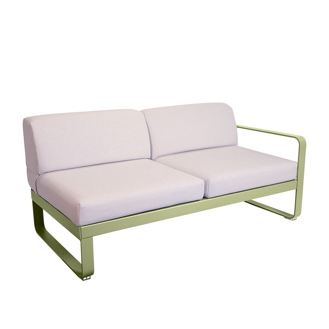 Fermob Bellevie Module droit 2 places Perle Vert tilleul 65