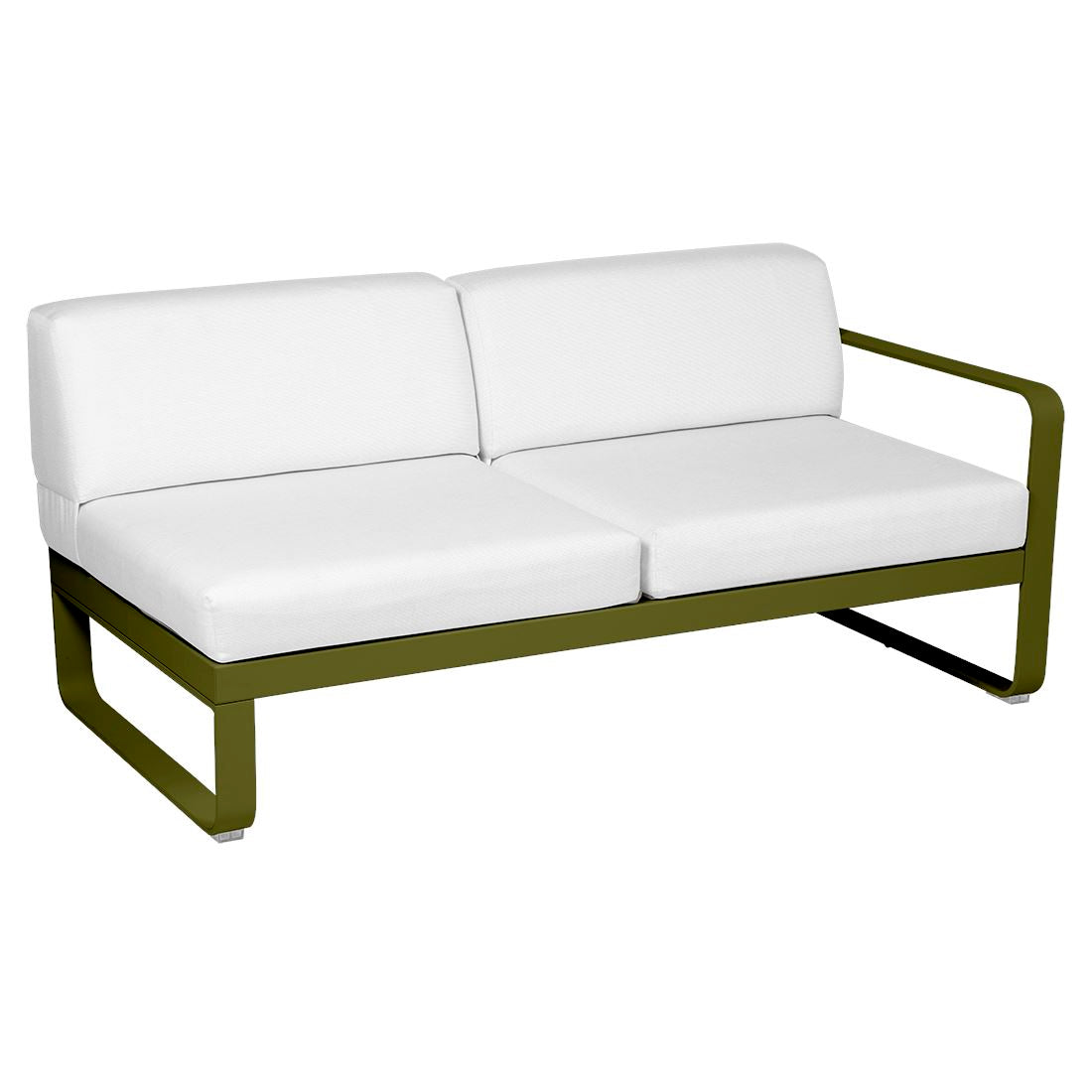 Fermob Bellevie Module droit 2 places Pesto D3 Blanc grisé 81