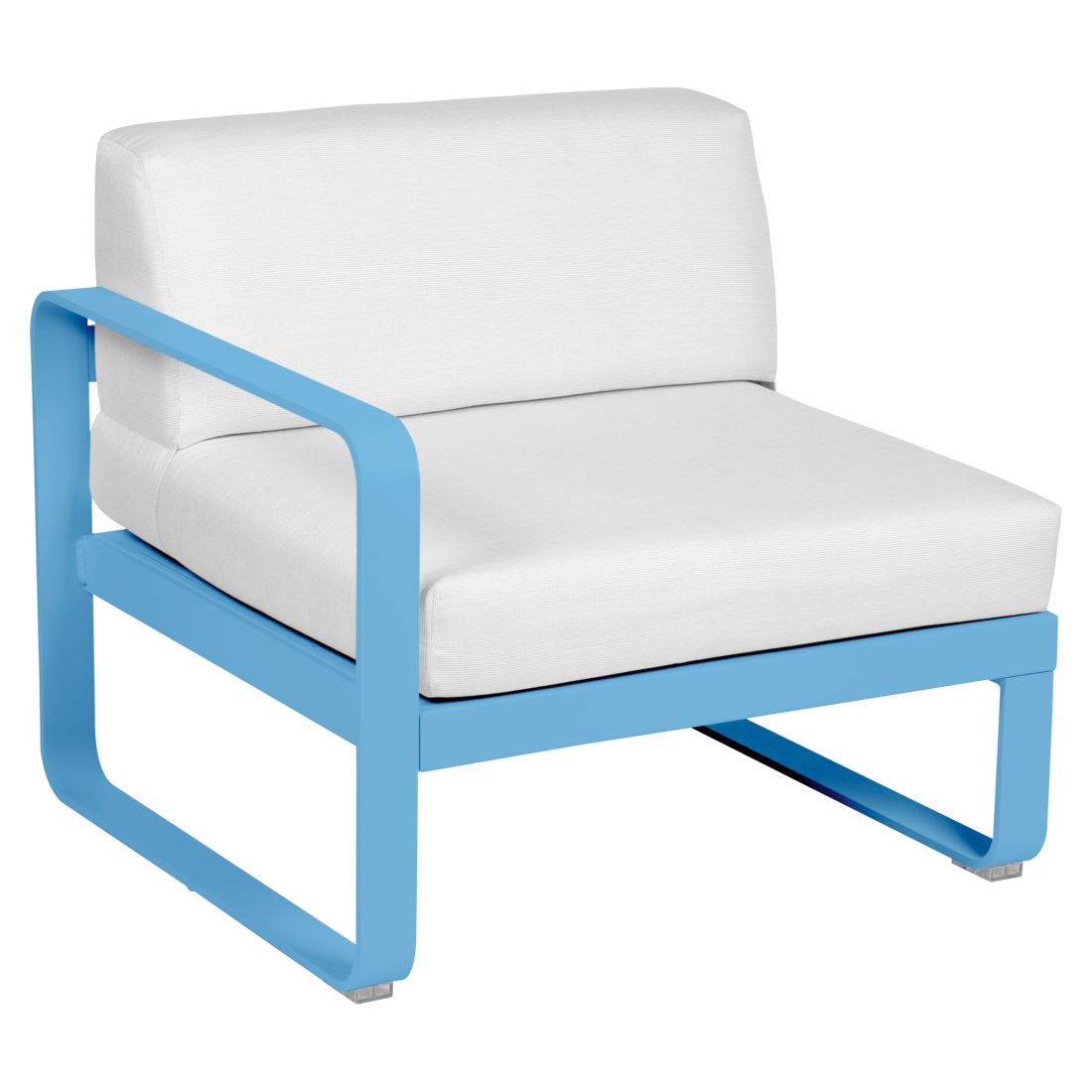 Fermob Bellevie Module gauche 1 place Bleu maya E1 Blanc grisé 81
