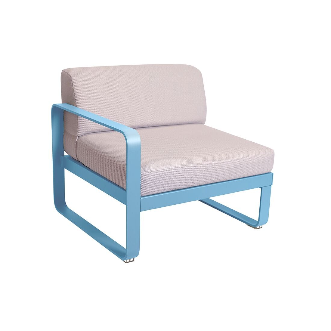 Fermob Bellevie Module gauche 1 place Perle Bleu maya E1