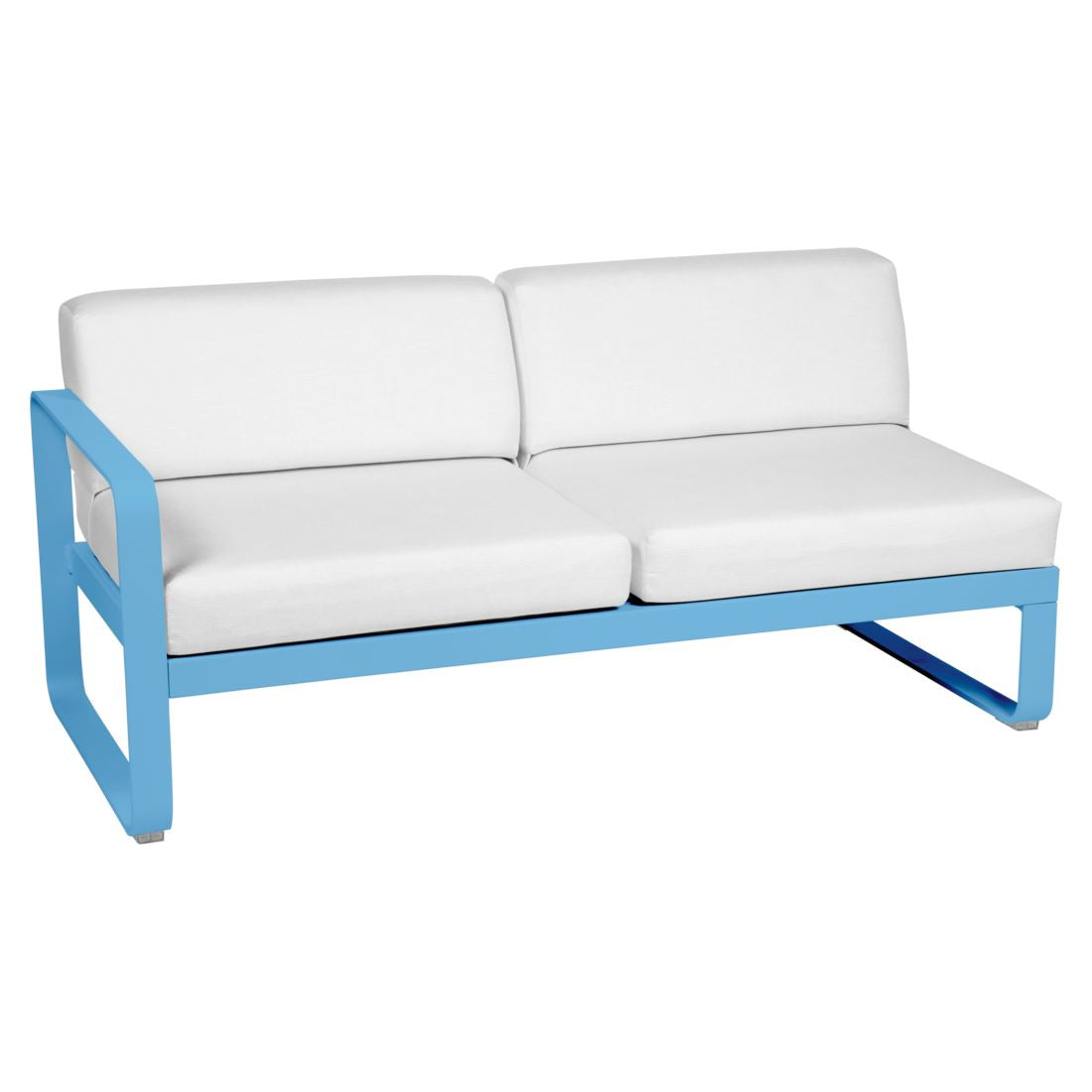 Fermob Bellevie Module gauche 2 places Bleu maya E1 Blanc grisé 81