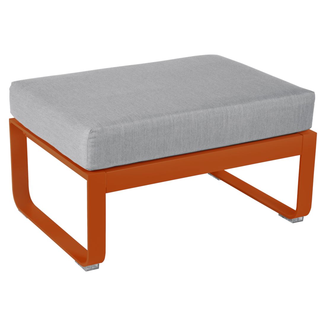 Fermob Bellevie Pouf Orange confite E2 Gris flanelle 79
