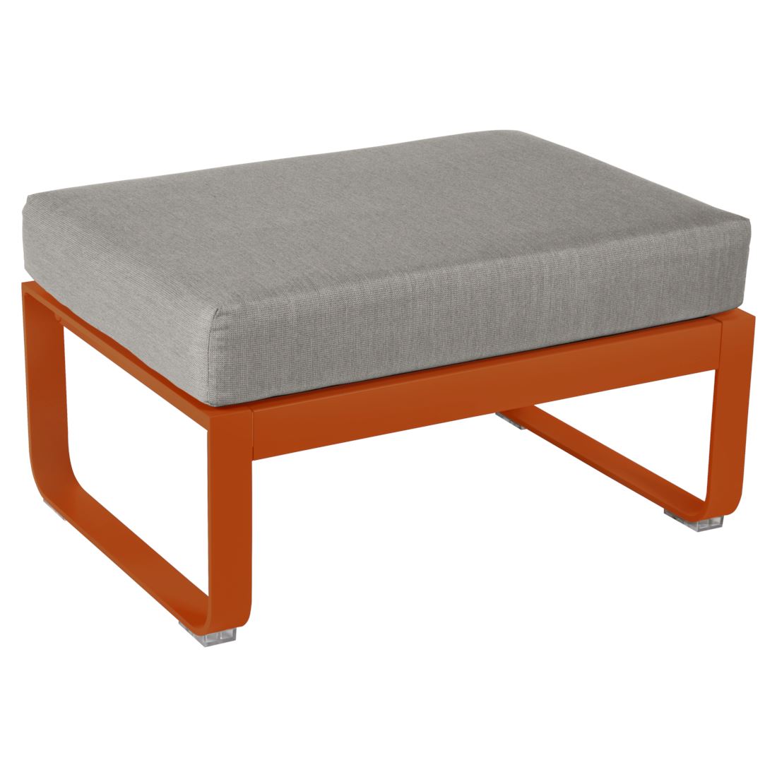 Fermob Bellevie Pouf Orange confite E2 Taupe grisé B8