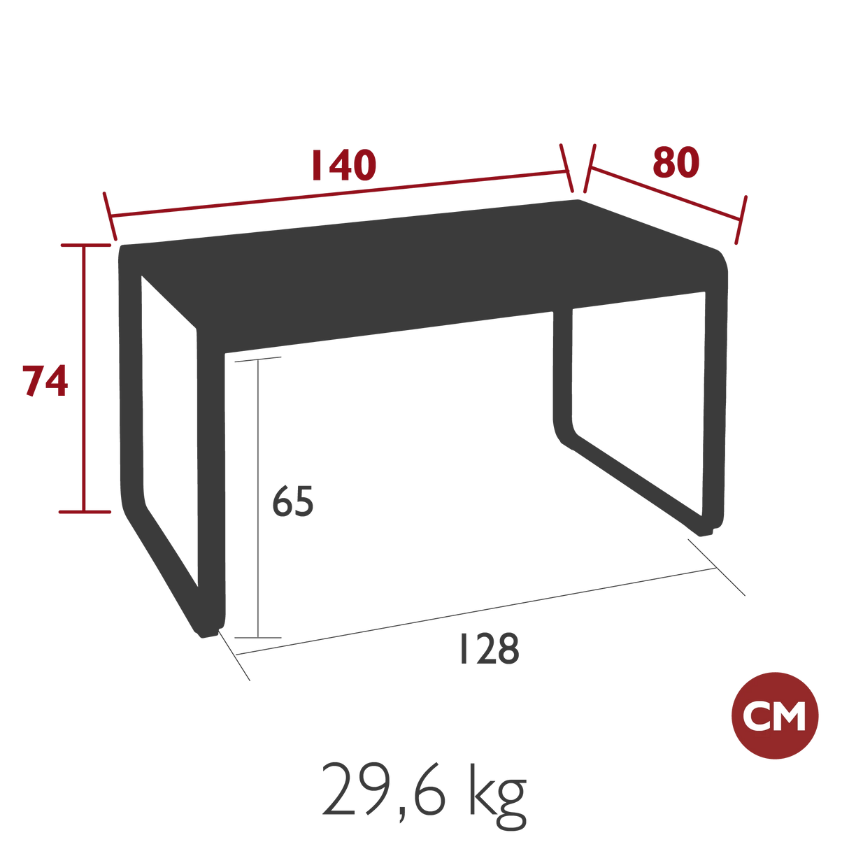 Fermob Bellevie Table 140 x 80cm