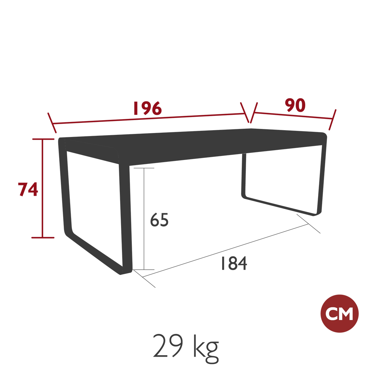 Fermob Bellevie Table 196 x 90cm