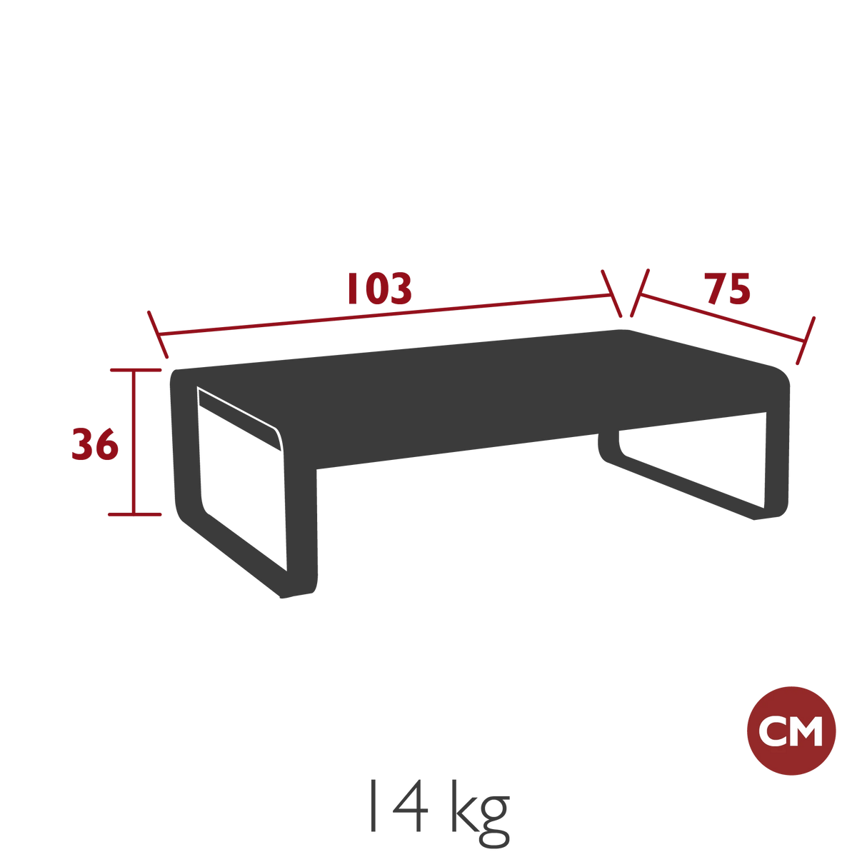 Fermob Bellevie Table basse 103x75cm