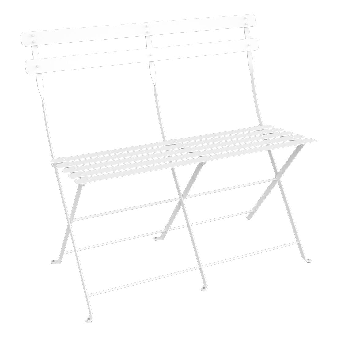 Fermob Bistro Banquette 2 places Blanc coton 01