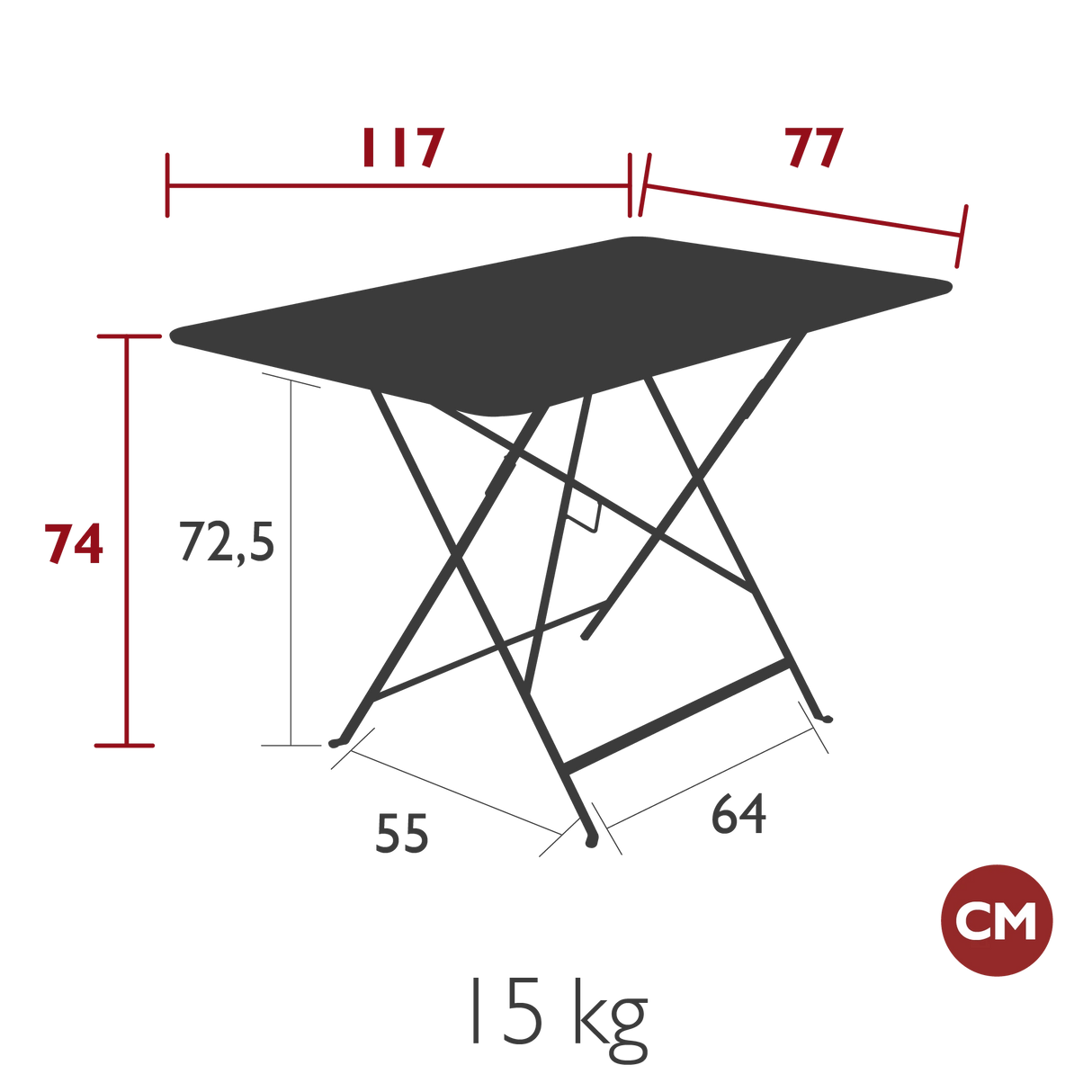 Fermob Bistro Table 117 x 77cm