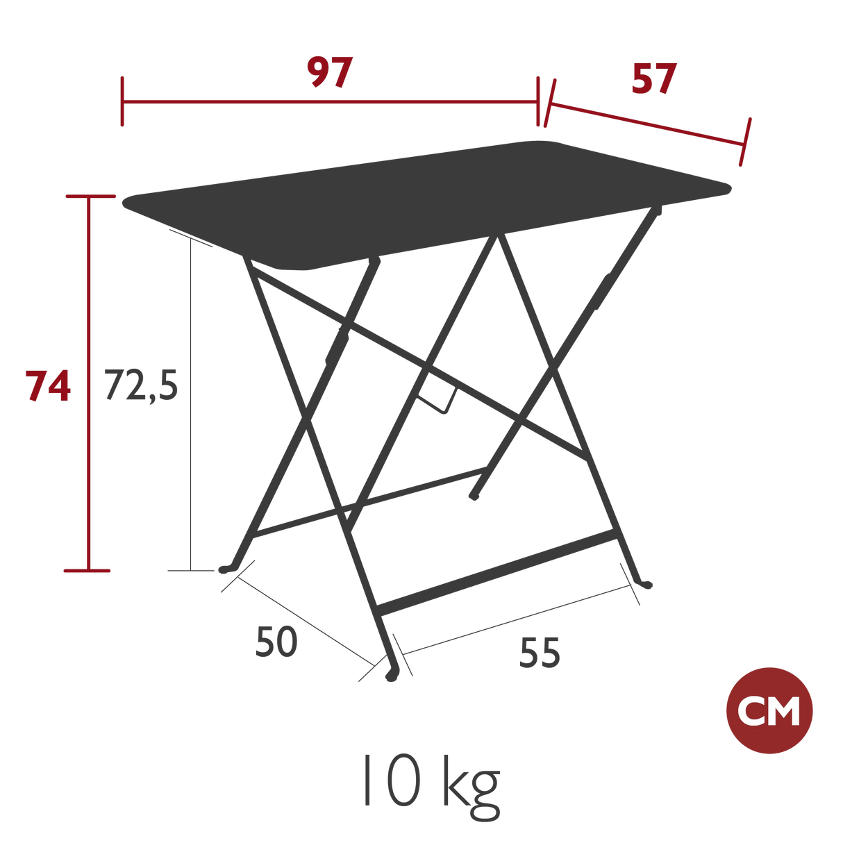 Fermob Bistro Table 97 x 57cm
