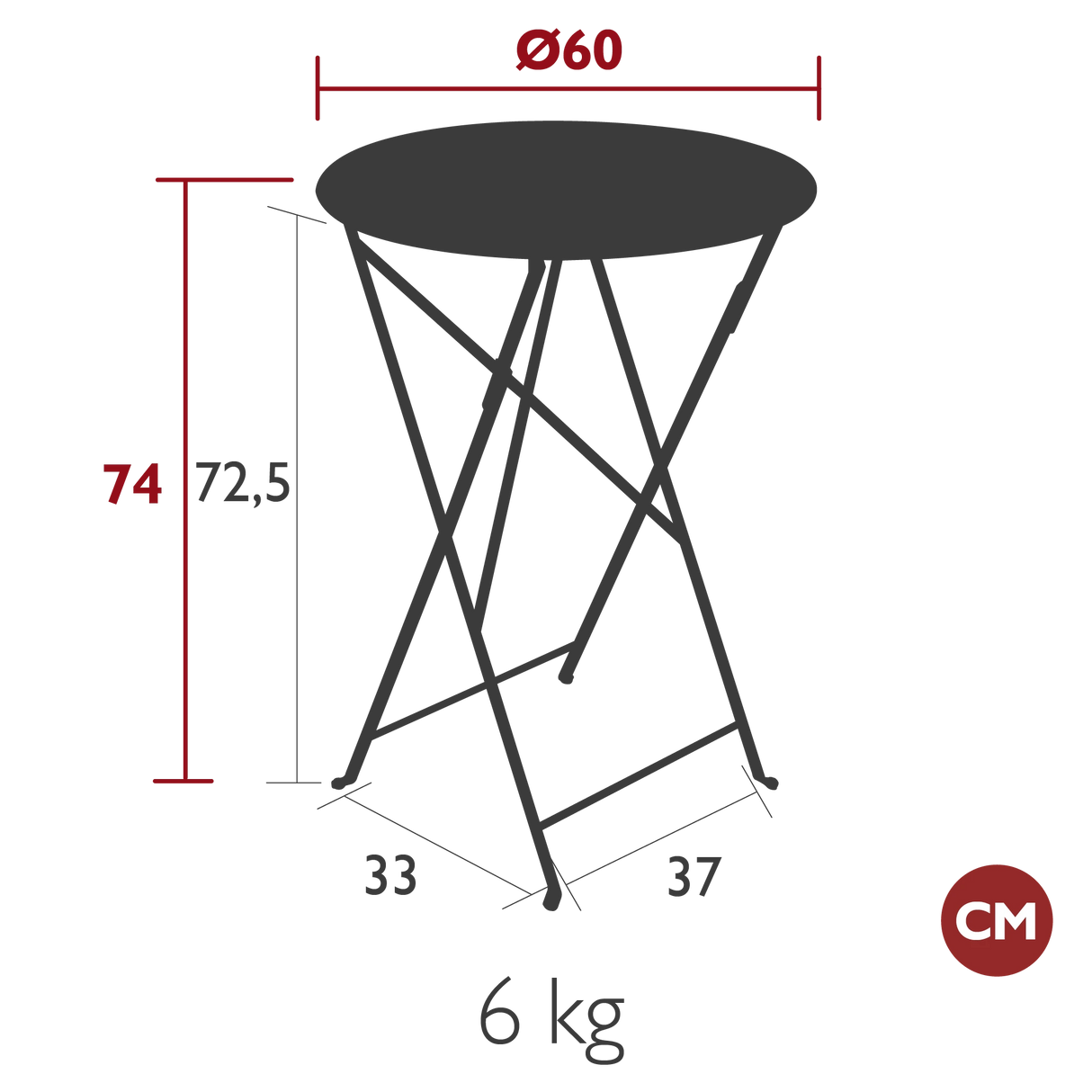 Fermob Bistro Table Ø 60cm