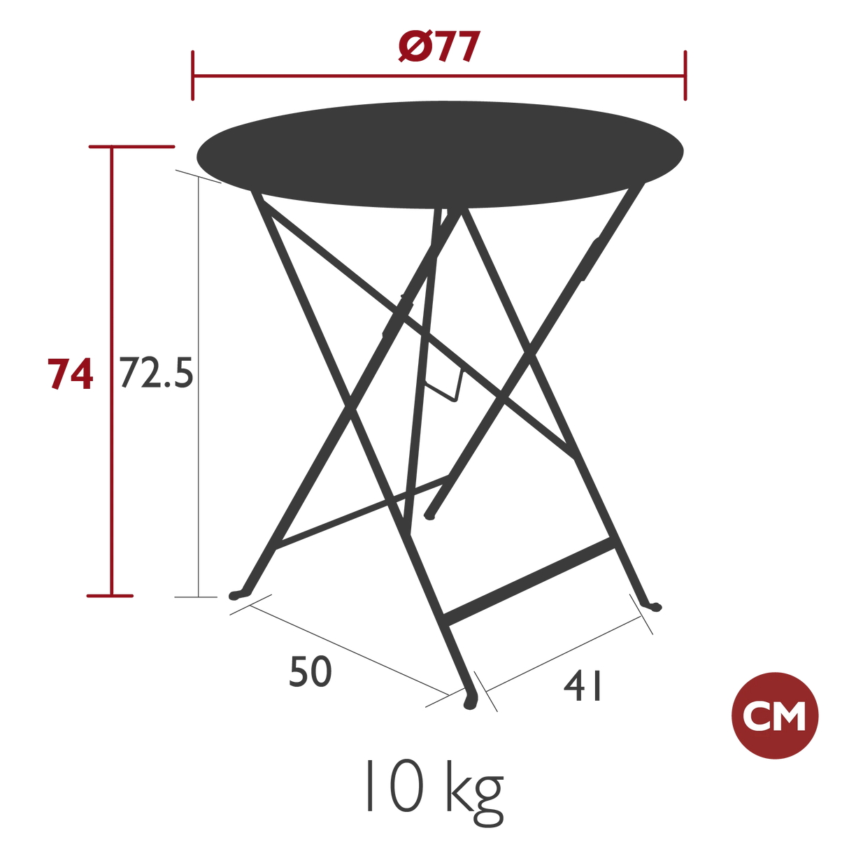 Fermob Bistro Table Ø 77cm