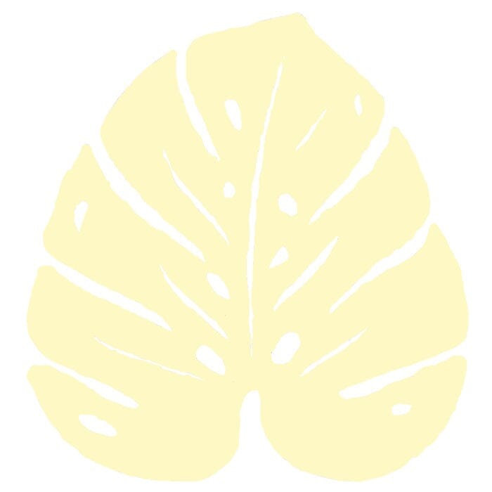 Fermob Bouquet Sauvage Dessous de plat monstera 24 x 22cm Citron givré A6