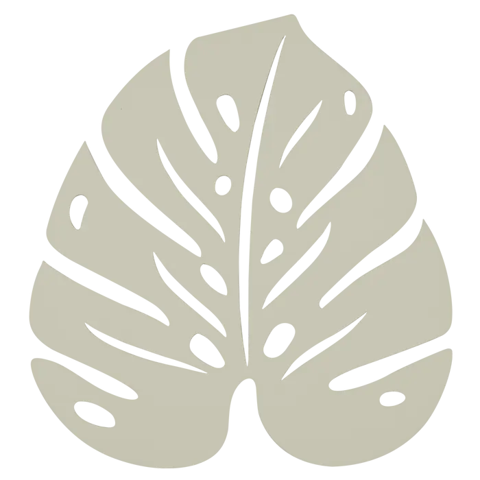 Fermob Bouquet Sauvage Dessous de plat monstera 24 x 22cm Gris argile A5