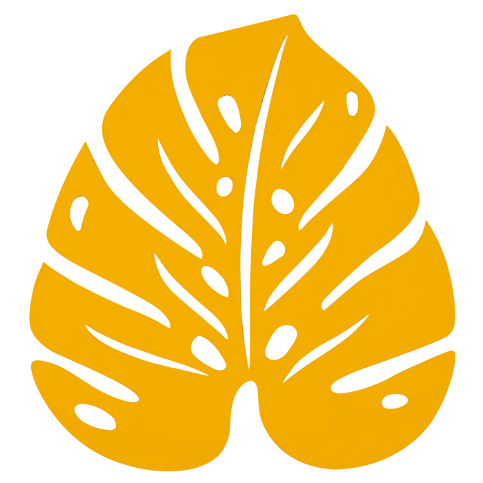 Fermob Bouquet Sauvage Dessous de plat monstera 24 x 22cm Miel C6