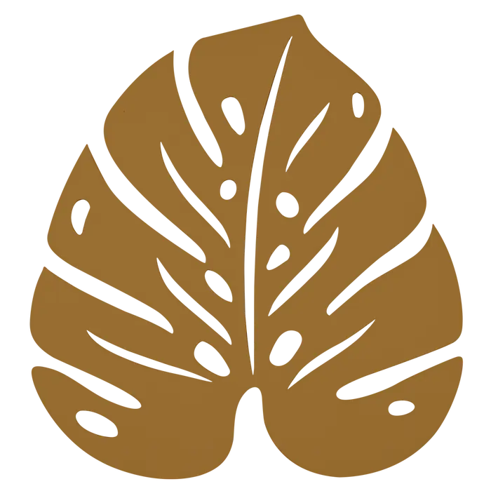 Fermob Bouquet Sauvage Dessous de plat monstera 24 x 22cm Pain d'épices D2