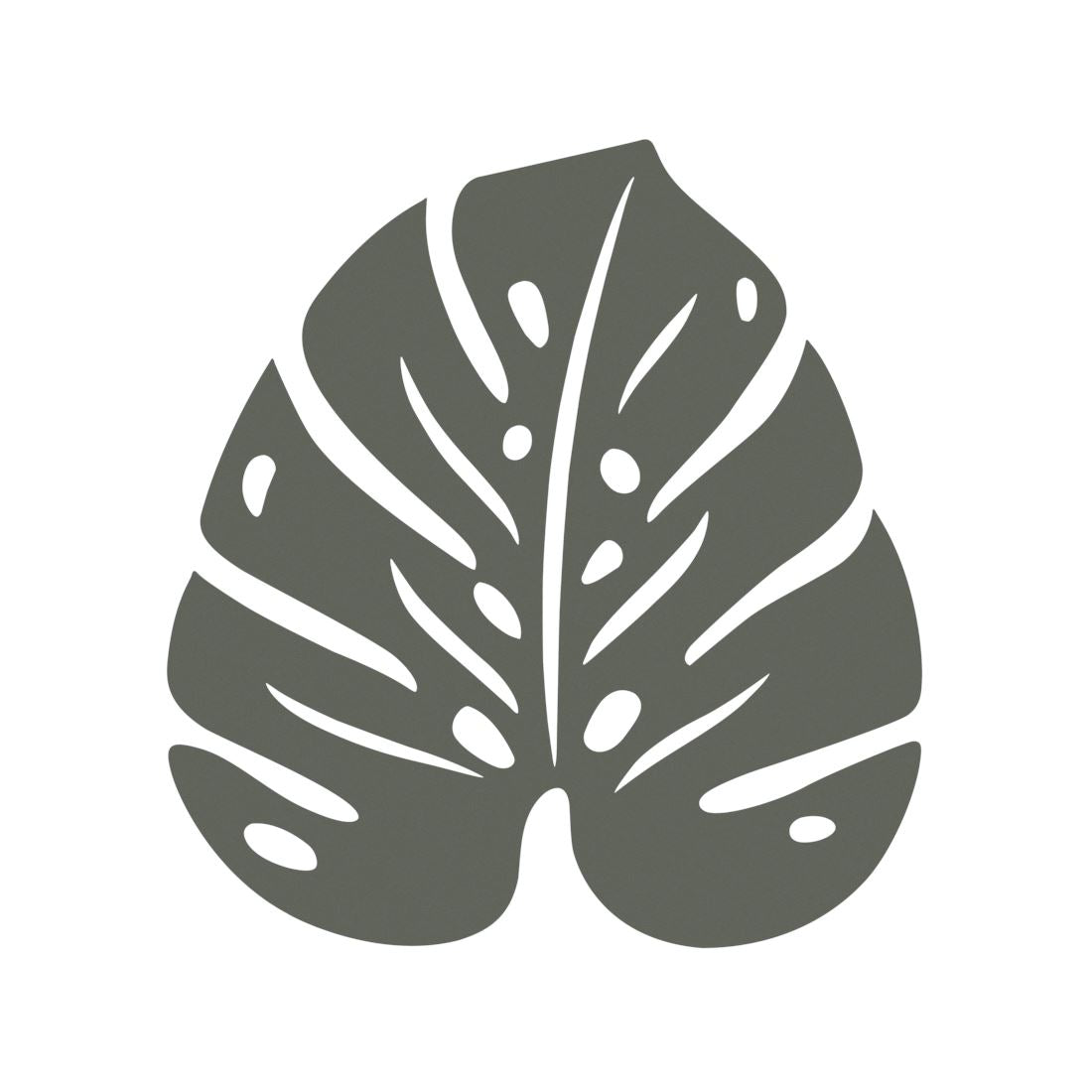 Fermob Bouquet Sauvage Dessous de plat monstera 24 x 22cm Romarin 48