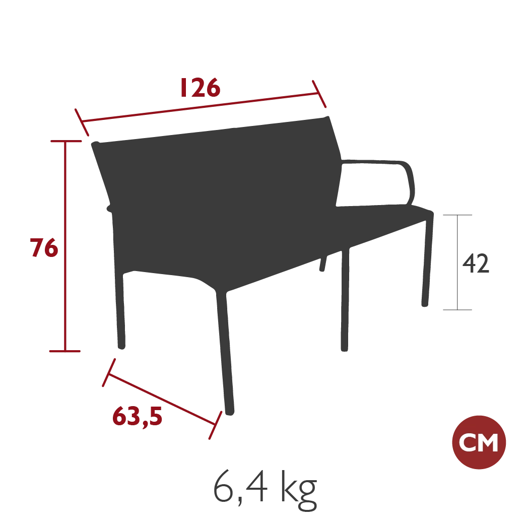 Fermob Cadiz Banquette Duo