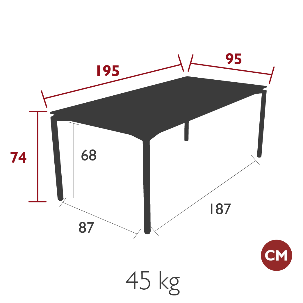 Fermob Calvi Table 195 x 95cm