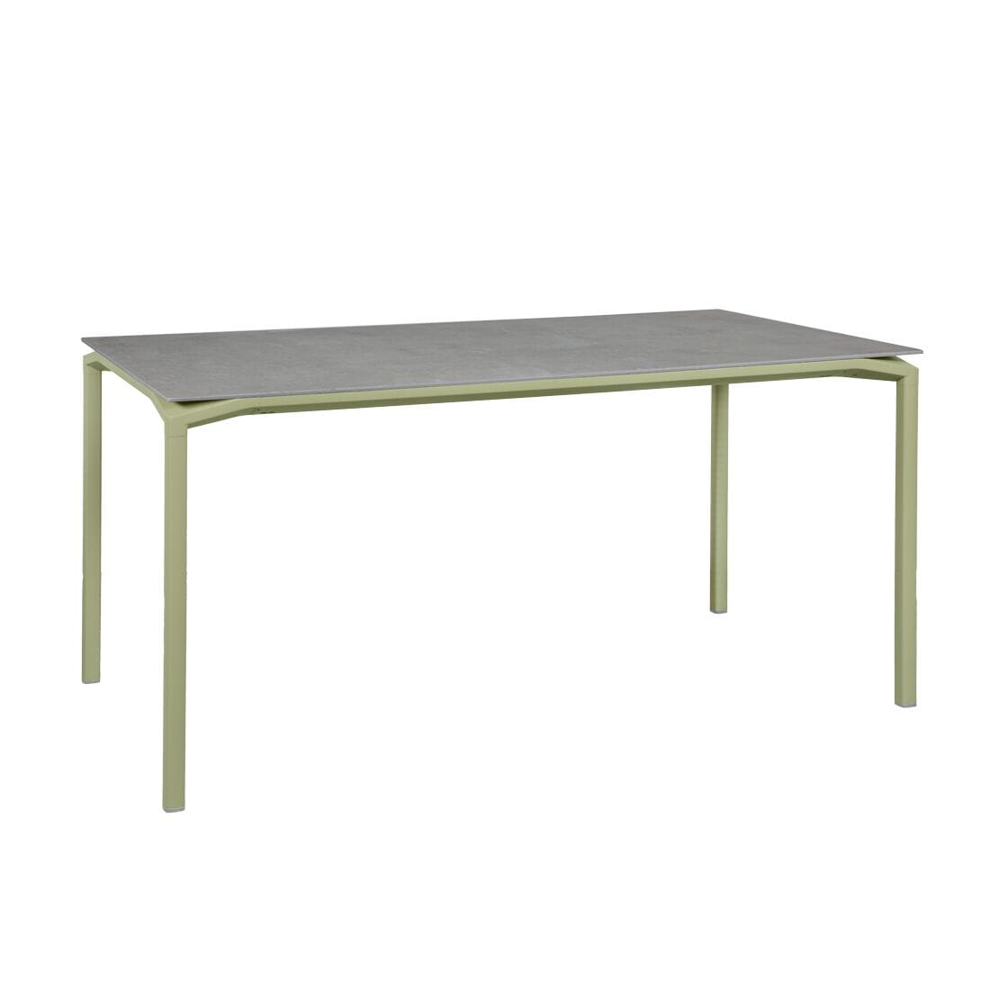 Fermob Calvi Table minérale 160 x 80cm Vert tilleul 65 Kreta F1