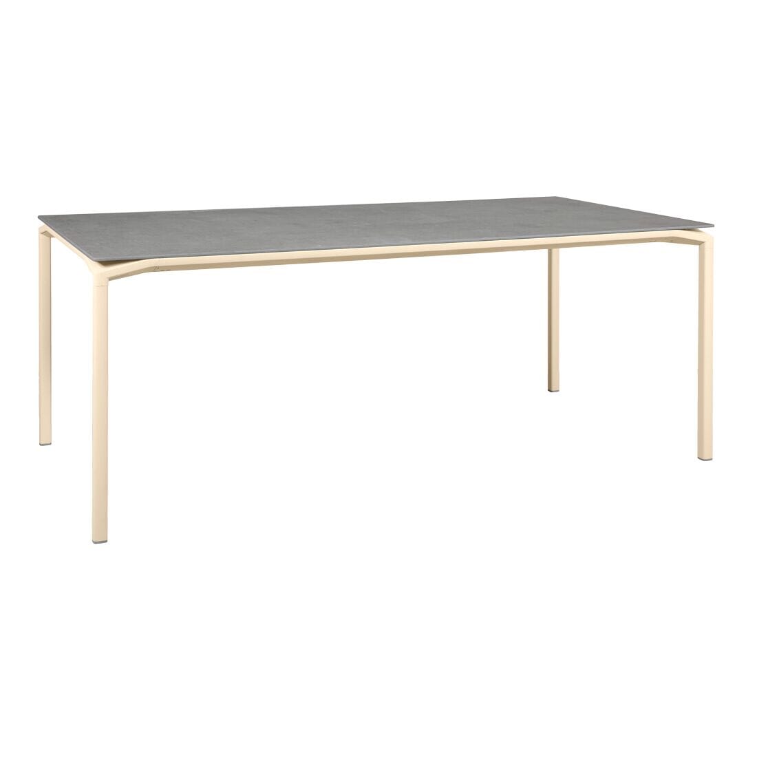 Fermob Calvi Table minérale 195 x 95cm Beige latte E8 Kreta F1