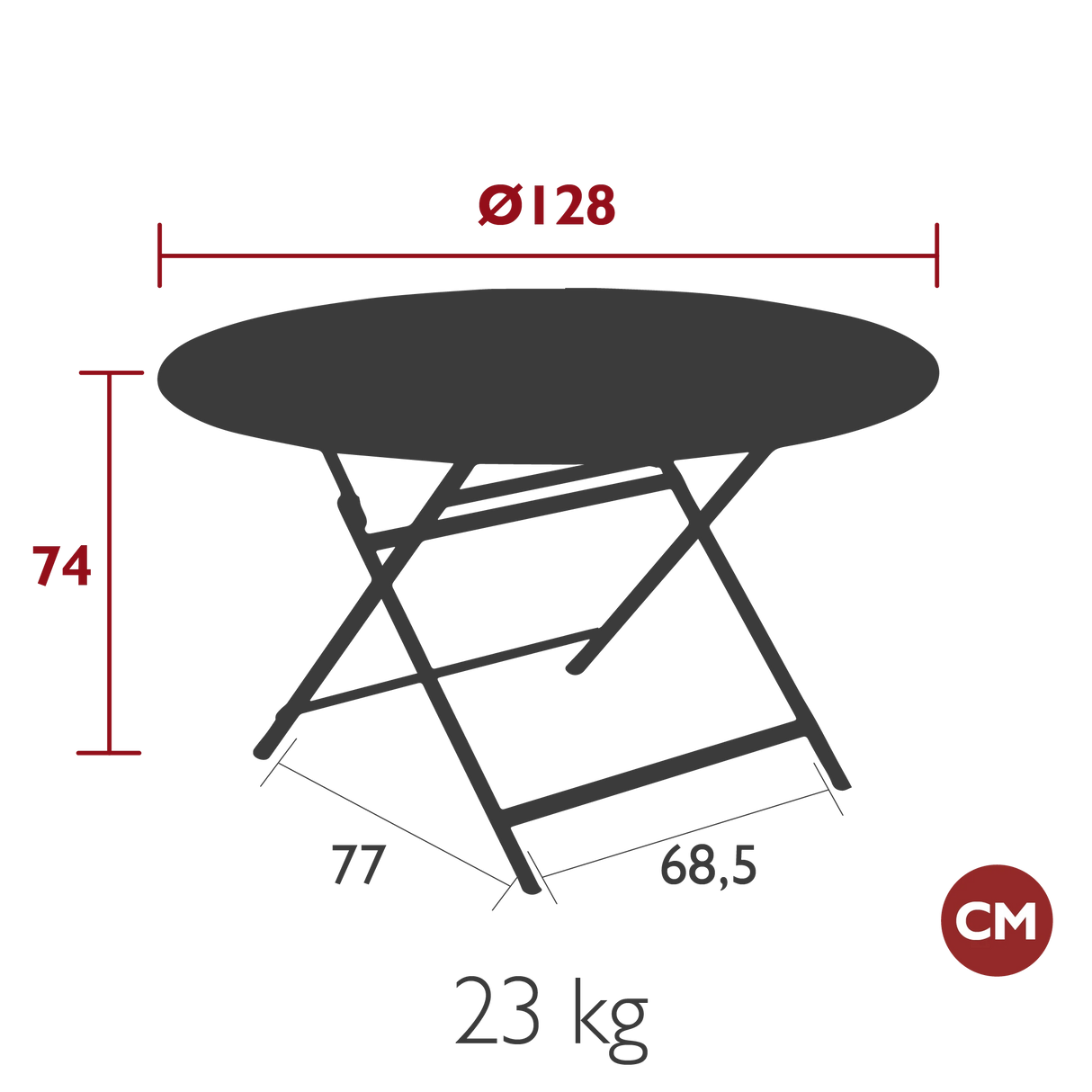 Fermob Caractère Table Ø 128cm