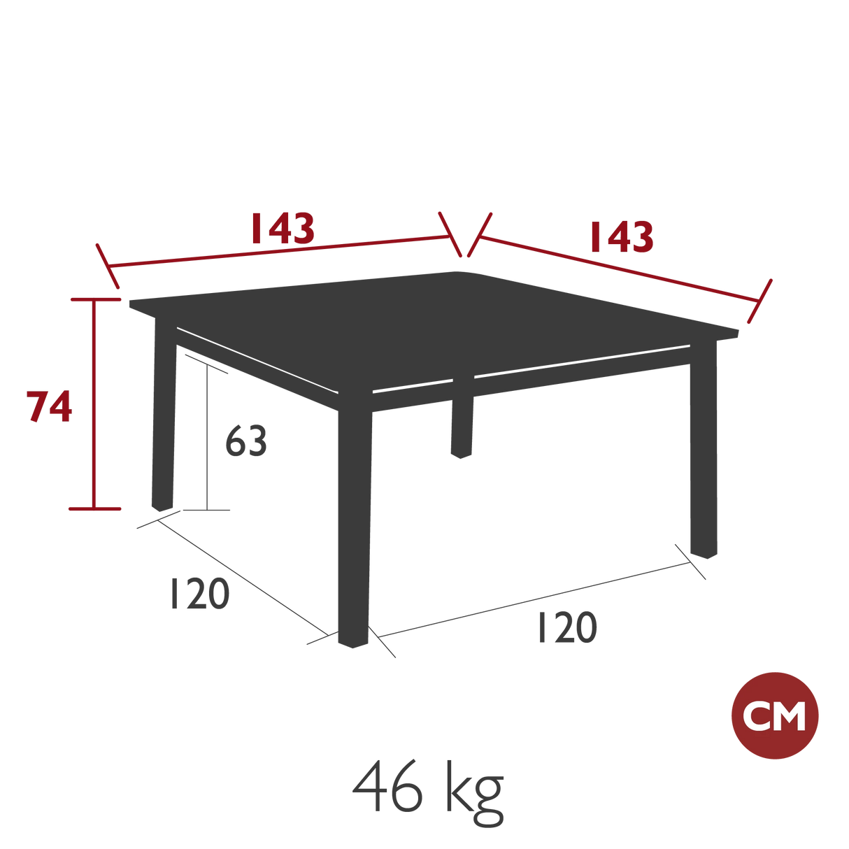 Fermob Craft Table 143 x 143cm