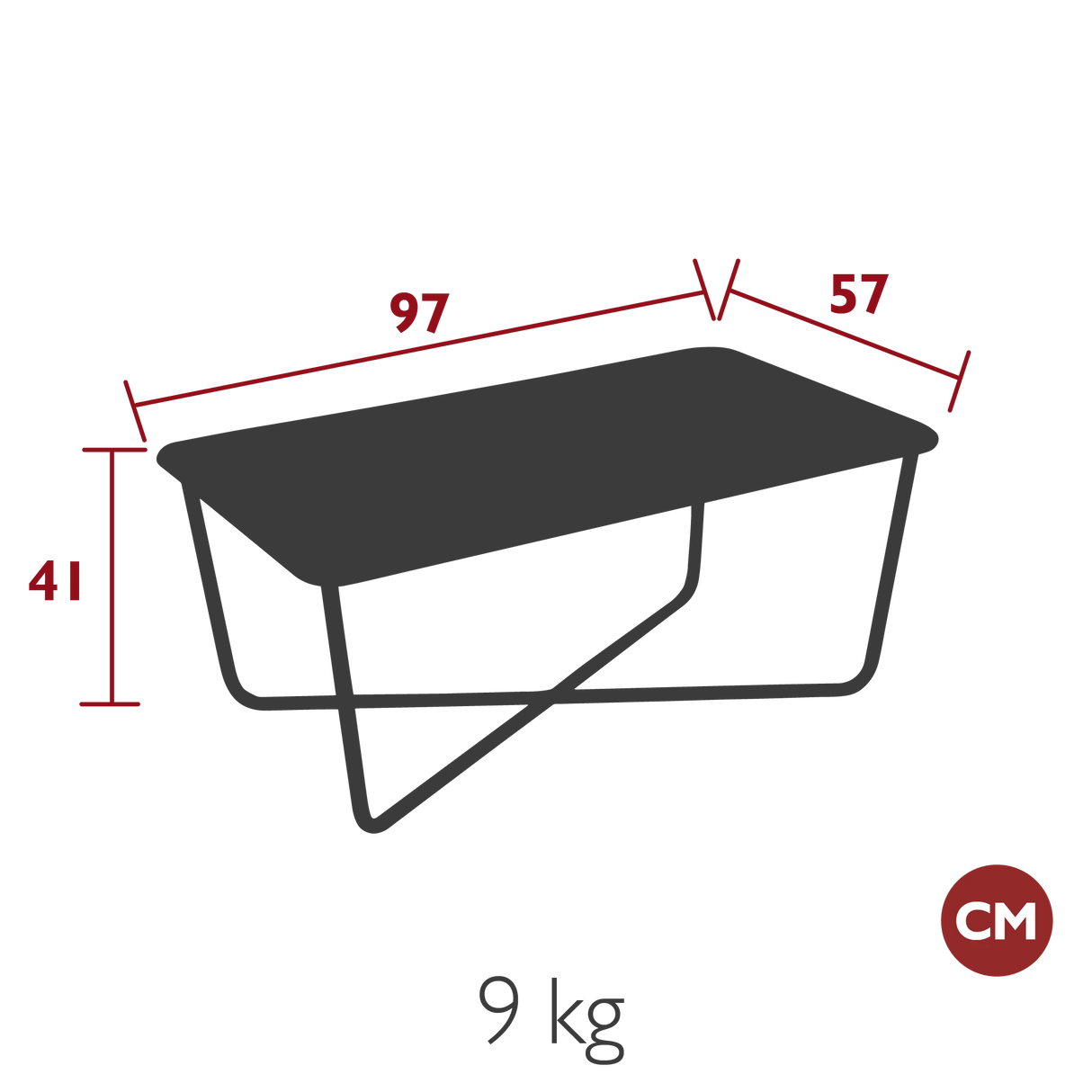 Fermob Croisette Table basse 97x57cm