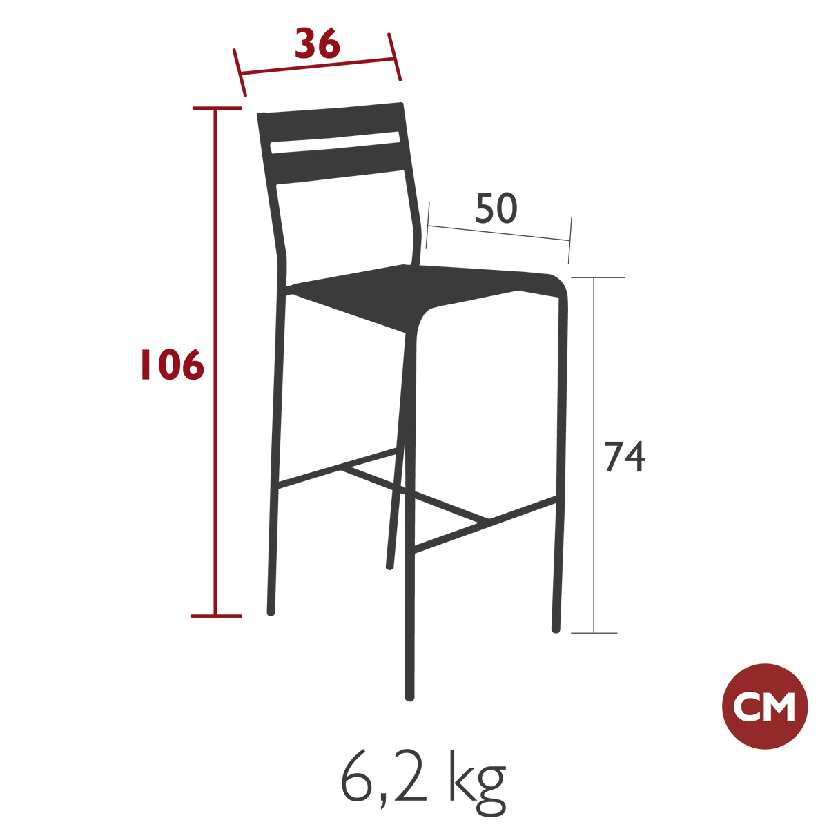 Fermob Facto Chaise de bar