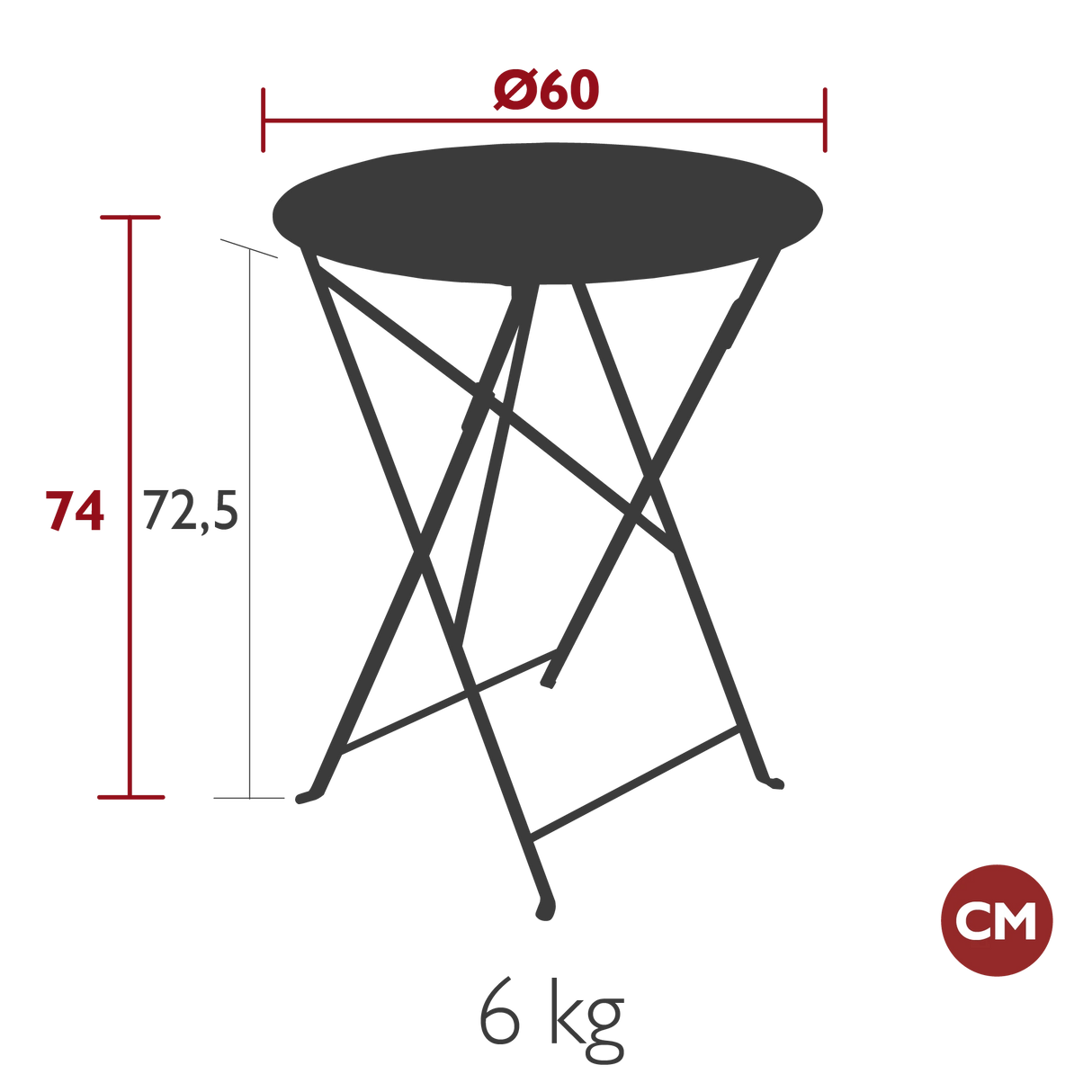 Fermob Floréal Table Ø 60cm