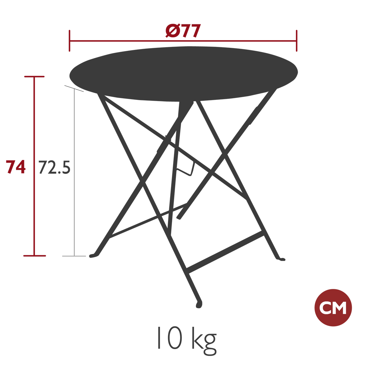 Fermob Floréal Table Ø 77cm