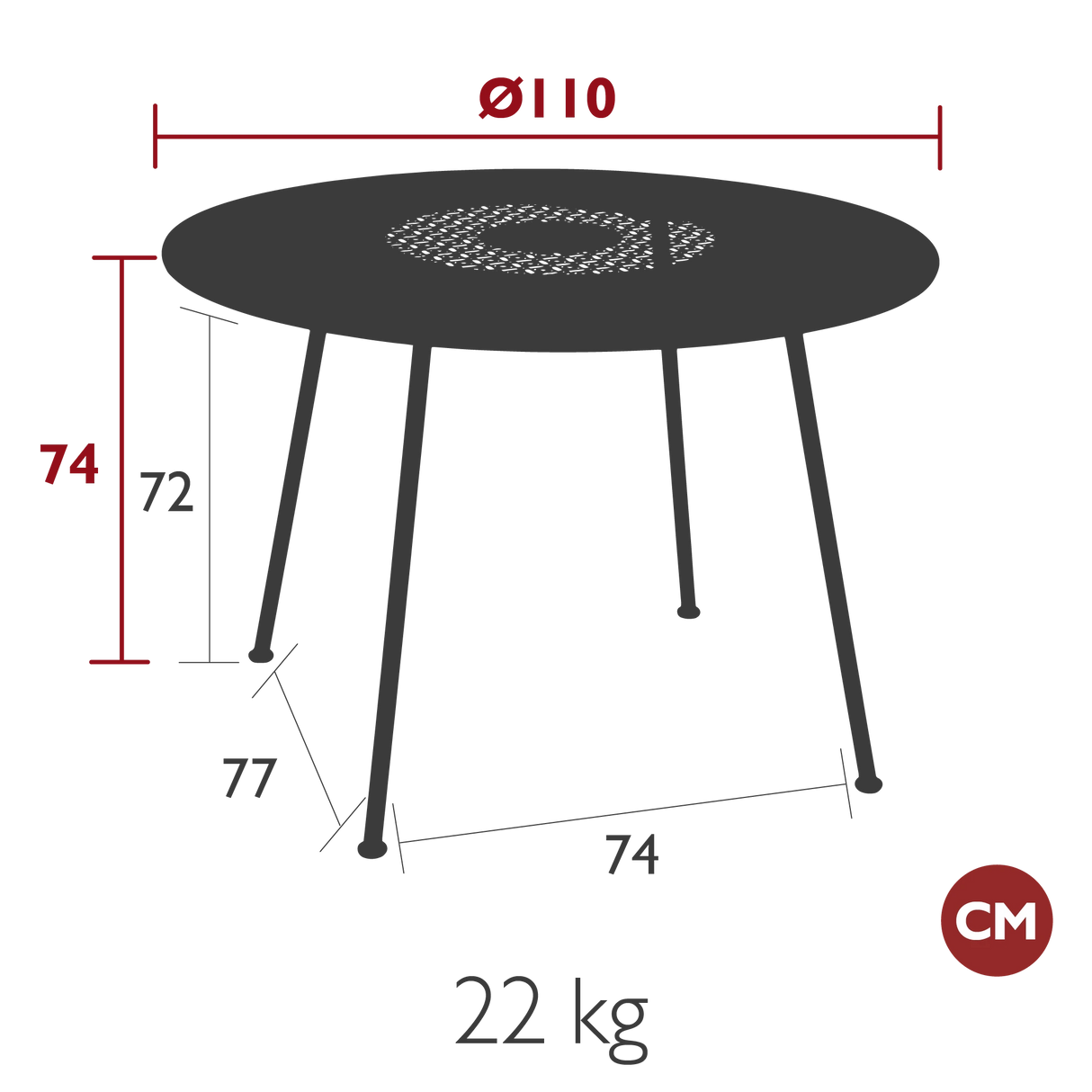 Fermob Lorette Table Ø 110cm
