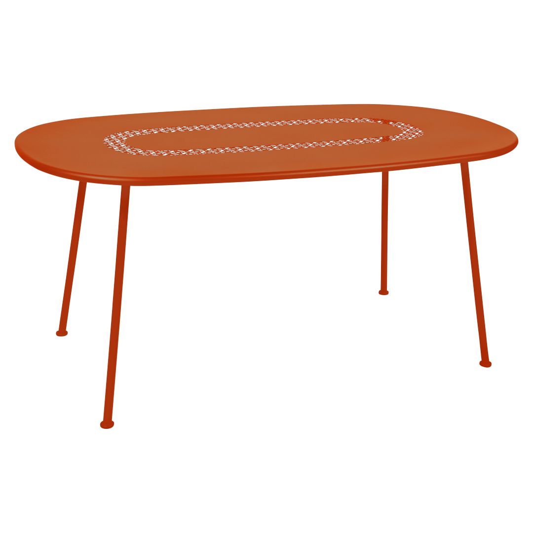 Fermob Lorette Table ovale 160 x 90cm Orange confite E2