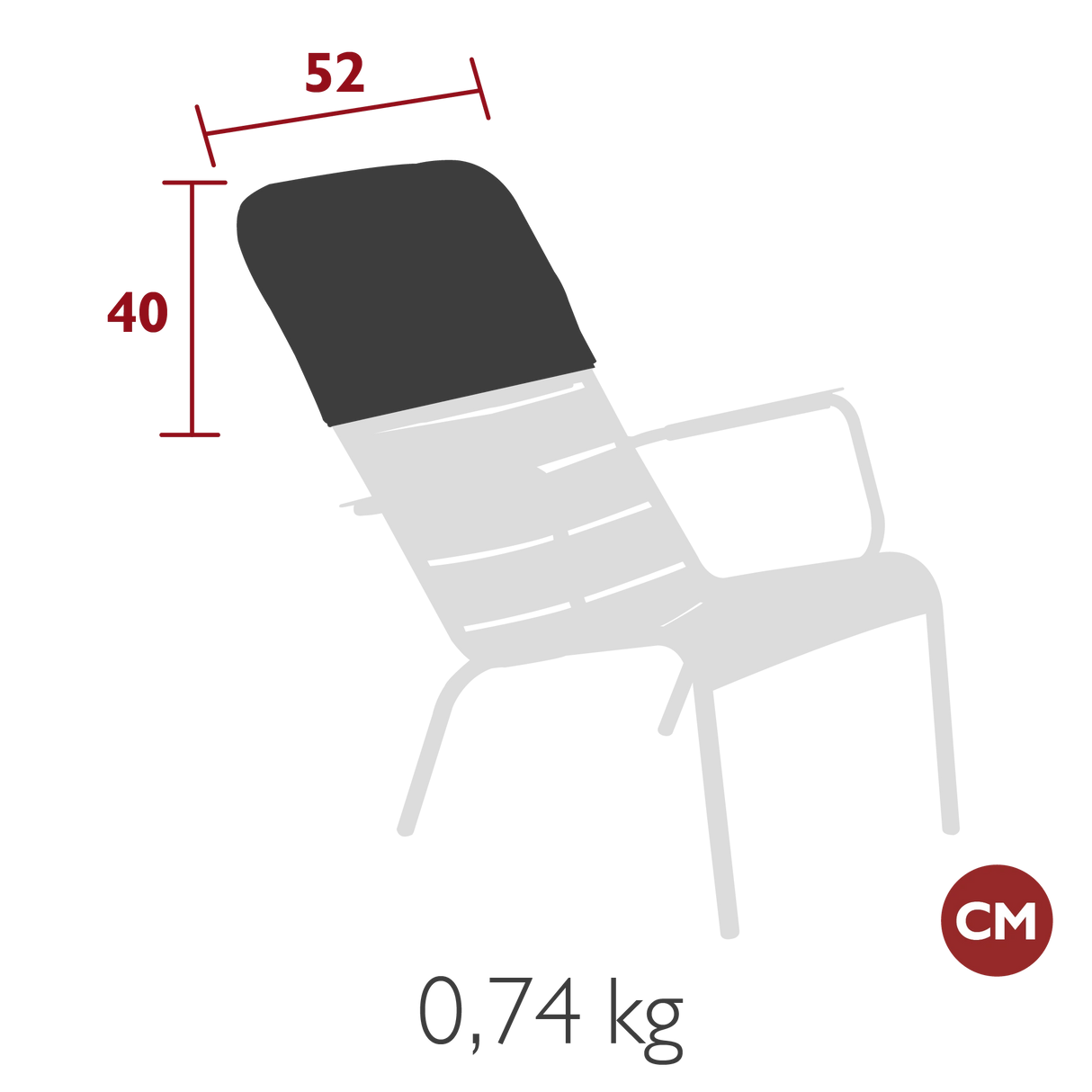 Fermob Luxembourg Appui-tête fauteuil bas