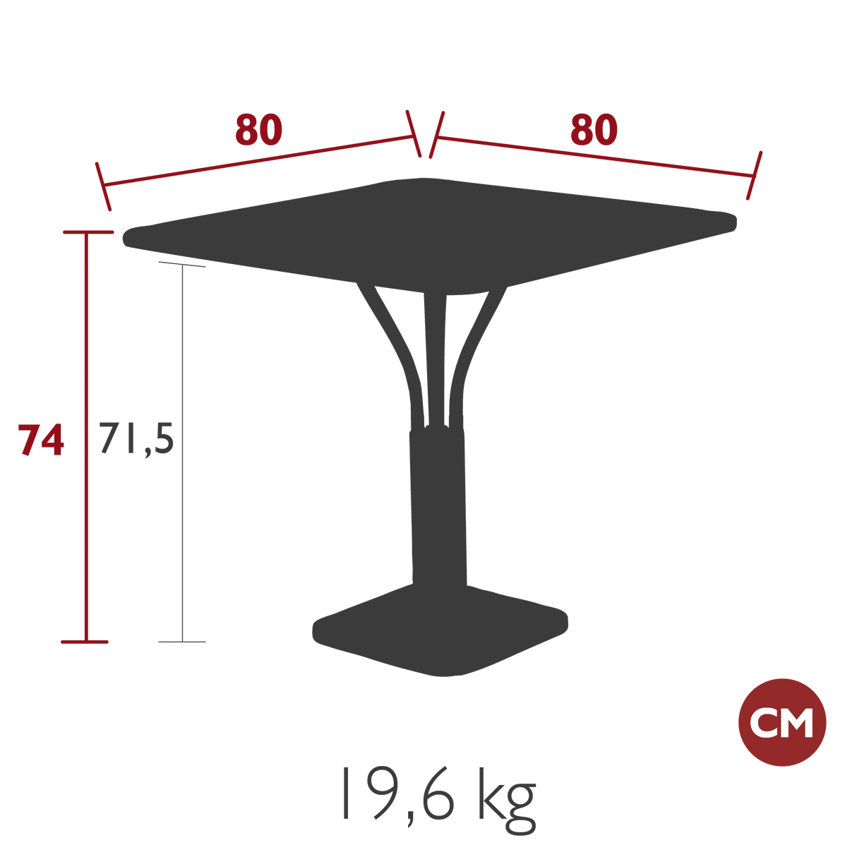 Fermob Luxembourg Guéridon 80 x 80cm