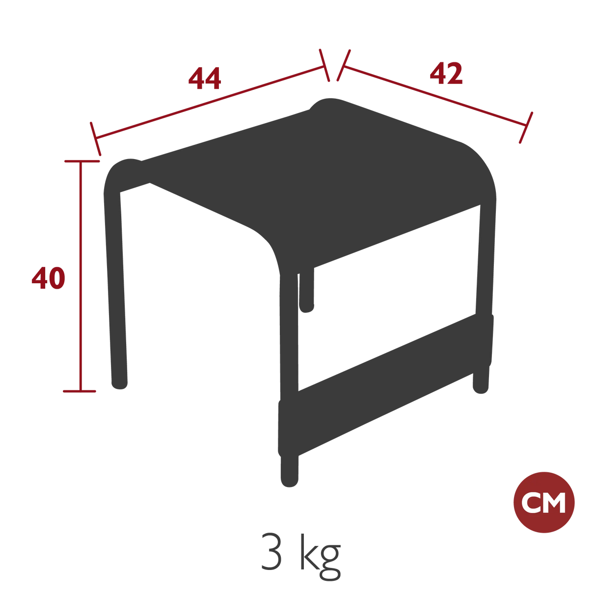 Fermob Luxembourg Petite table basse / repose-pieds