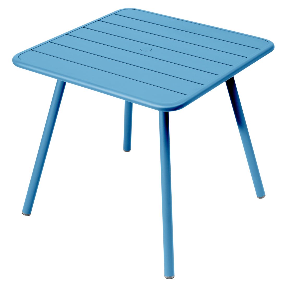 Fermob Luxembourg Table 4 Pieds 80 x 80cm Bleu maya E1