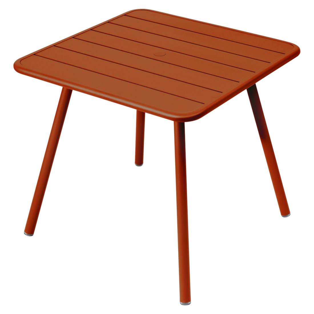 Fermob Luxembourg Table 4 Pieds 80 x 80cm Orange confite E2