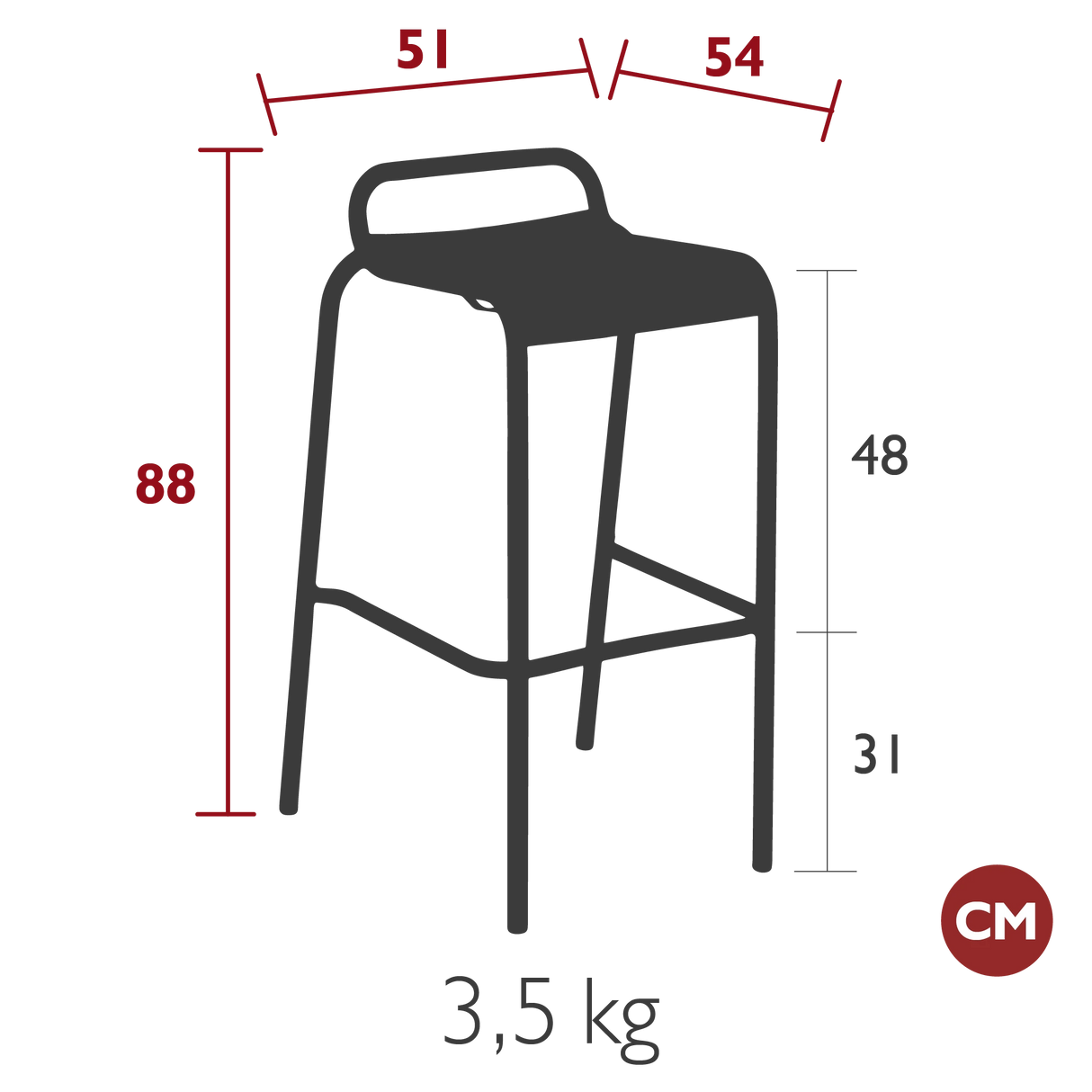 Fermob Luxembourg Tabouret de bar
