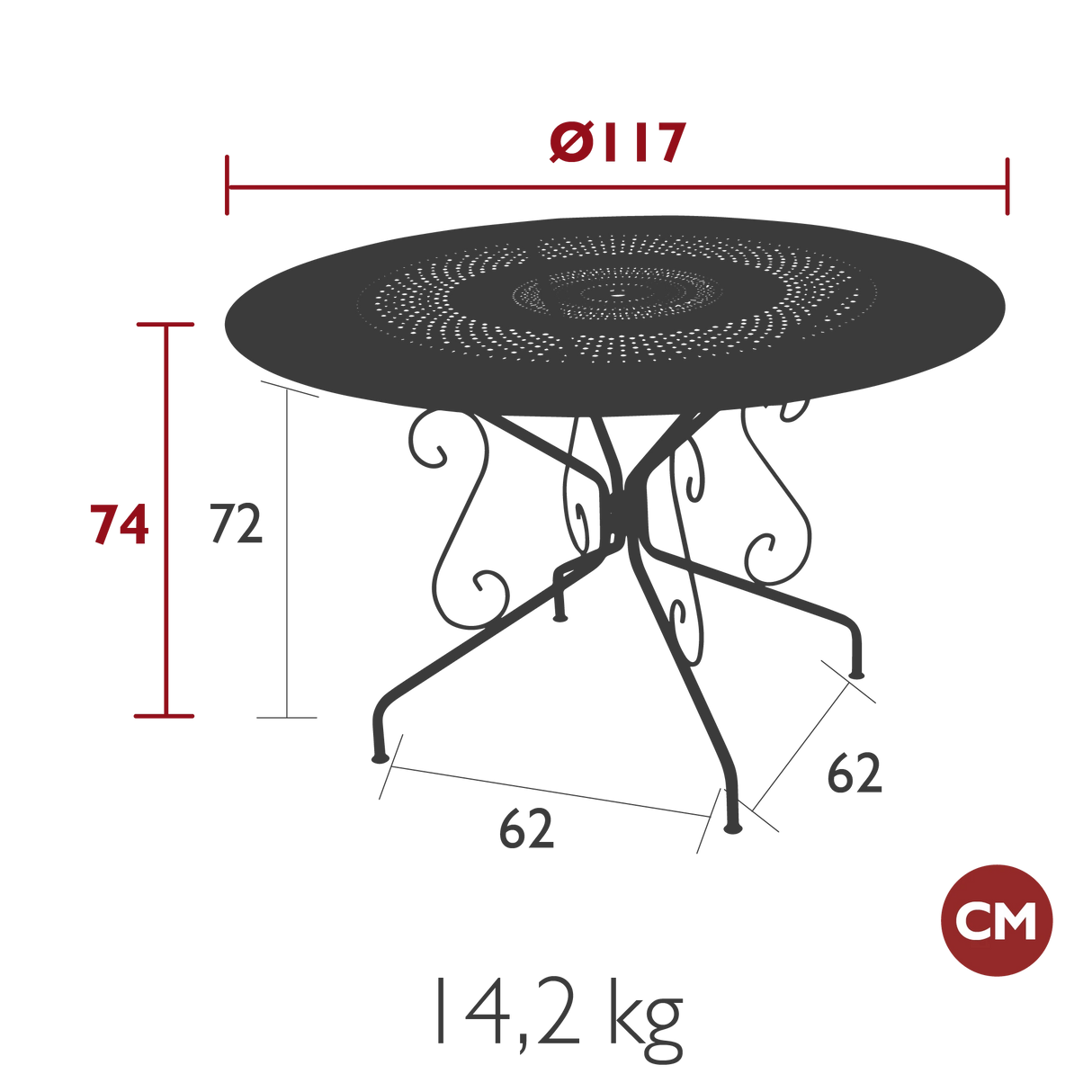 Fermob Montmartre Table Ø 117cm