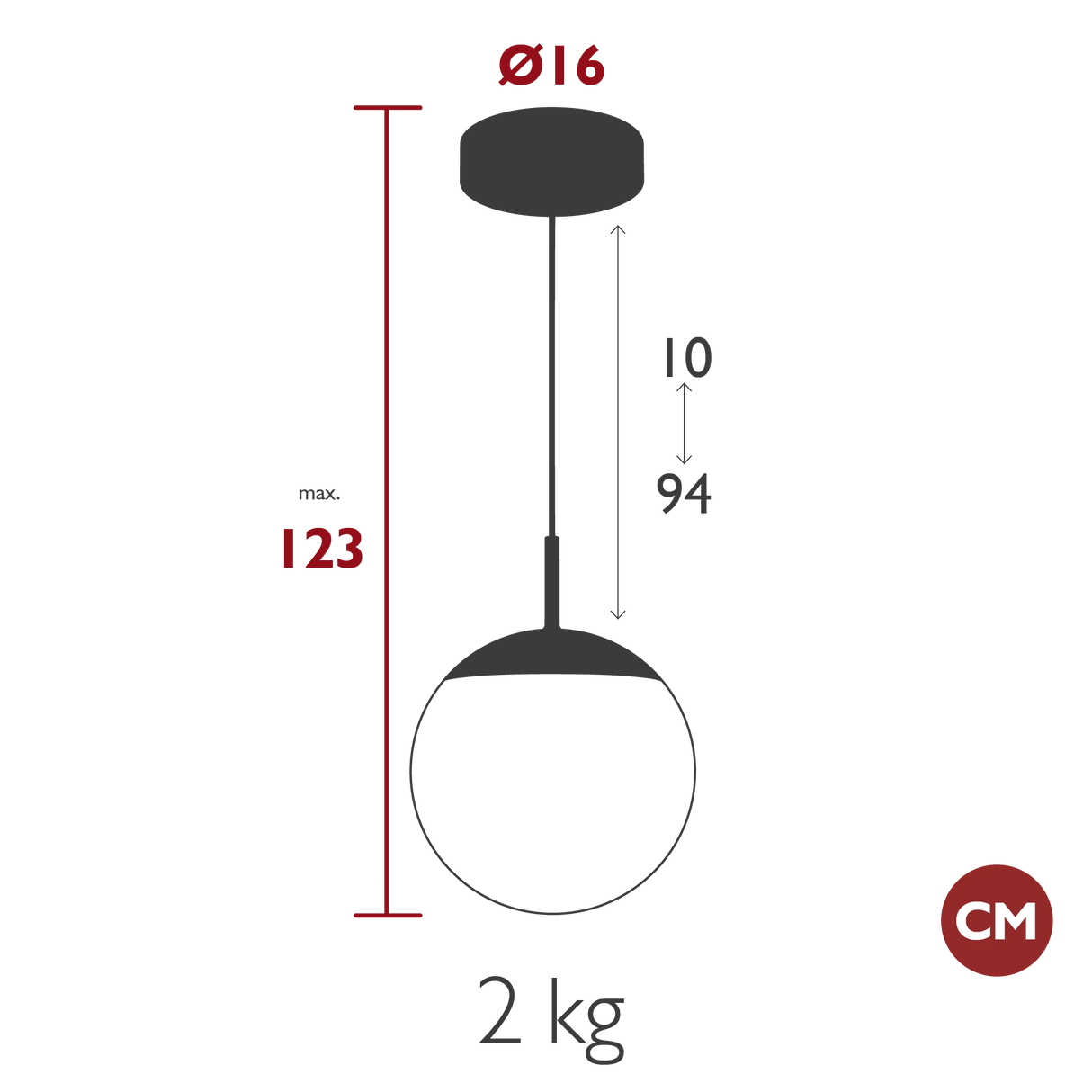 Fermob Mooon! Suspension Ø25cm