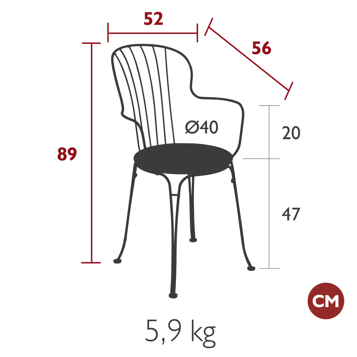 Fermob Opéra+ Bridge