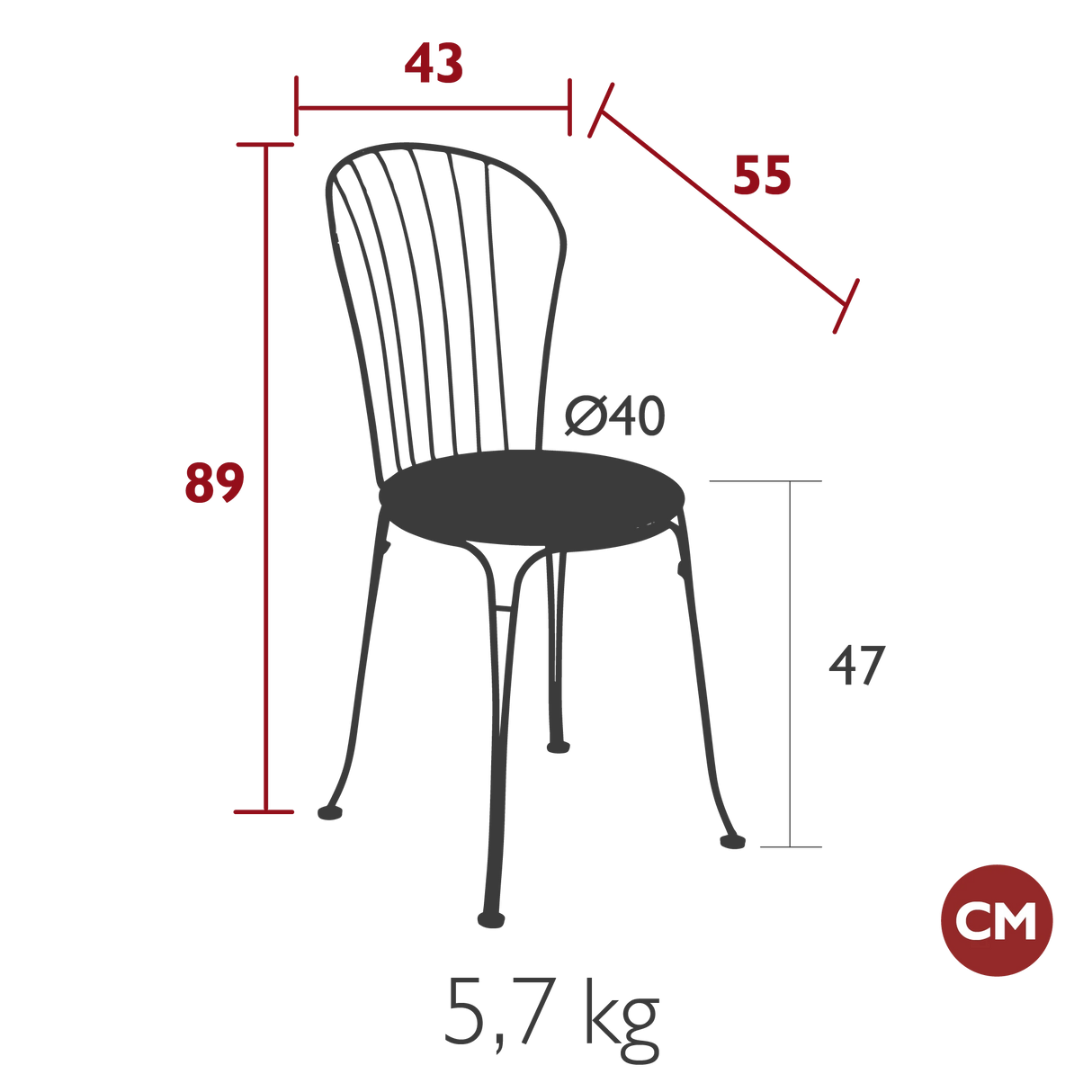 Fermob Opéra+ Chaise