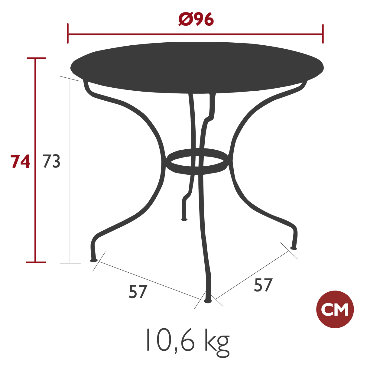 Fermob Opera+ Table Ø 96cm