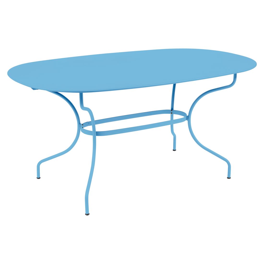Fermob Opéra+ Table ovale 160 x 90cm Bleu maya E1