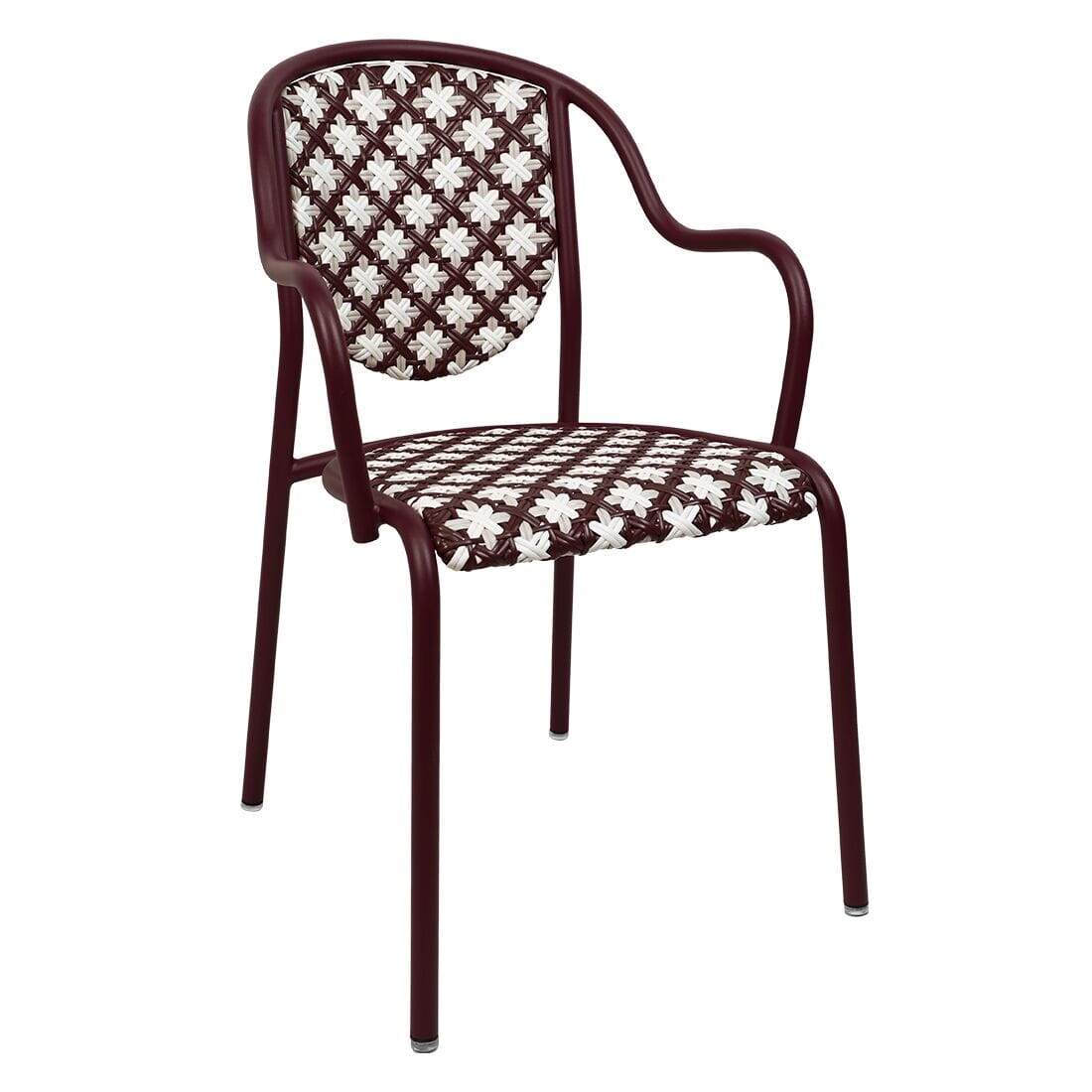 Fermob Parisienne 21 Bridge Tressage Prestige Cerise Noire B9PA