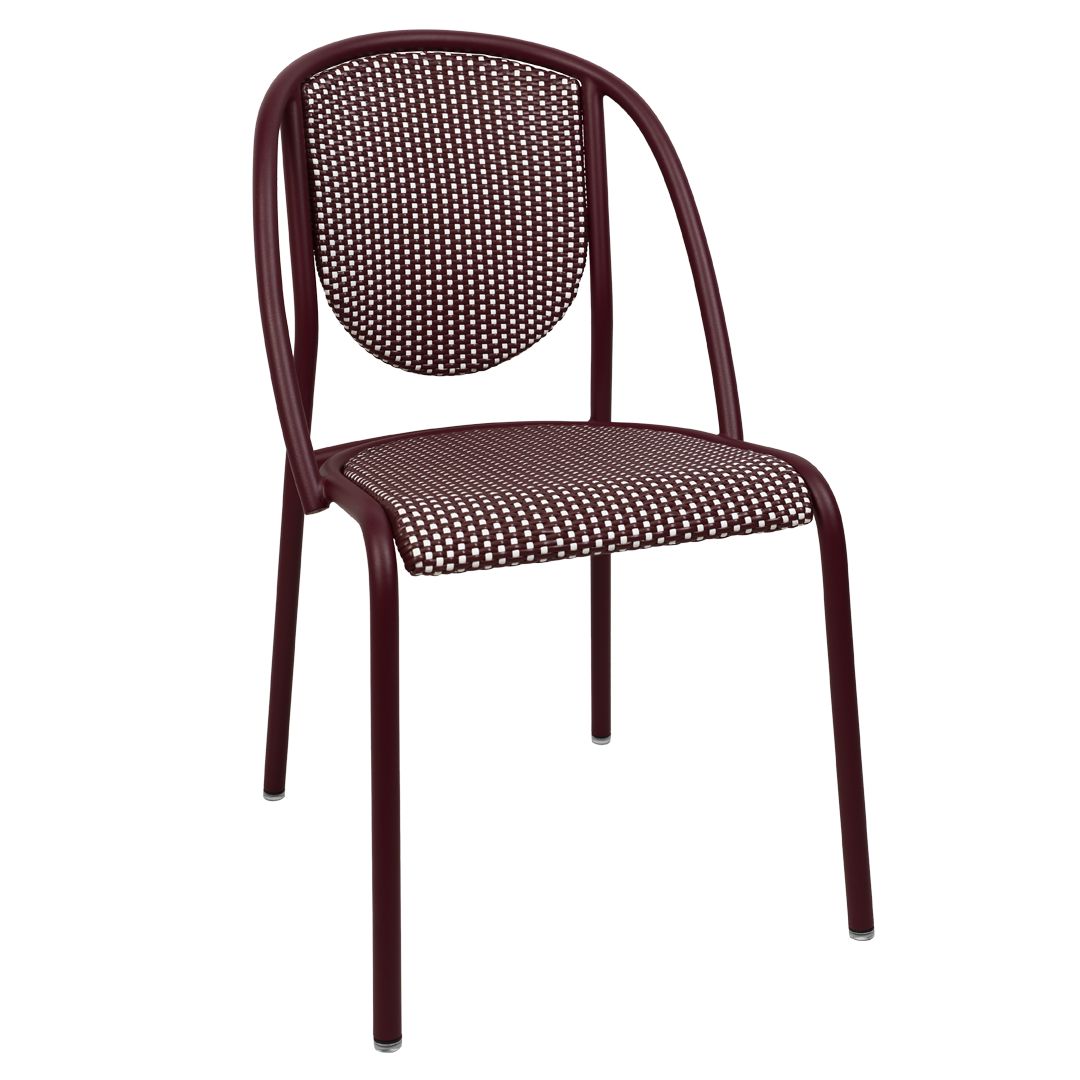 Fermob Parisienne 21 Chaise Tressage Essentiel Cerise Noire B9EA